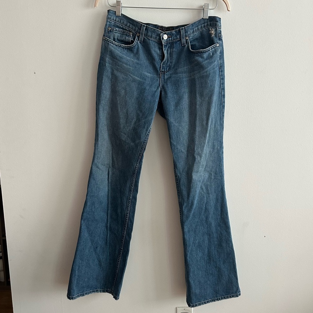 Vintage juicy couture full length flare jeans size 30